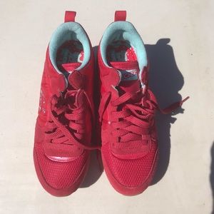 skechers memory foam womens red